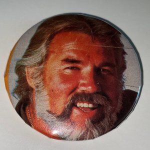 Country Pinback Button Kenny Rogers 2 1/4" New